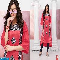S more Twister Wholesale ready made linen Satin kurtis